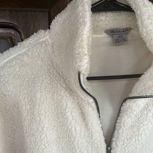 Gaiam All White Teddy Zip up